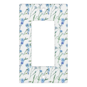 Beautiful watercolor cornflowers light switch cover
