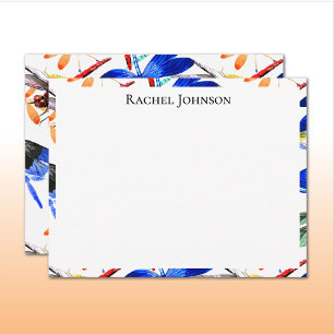 Beautiful Watercolor Dragonfly Pattern Frame Note Card