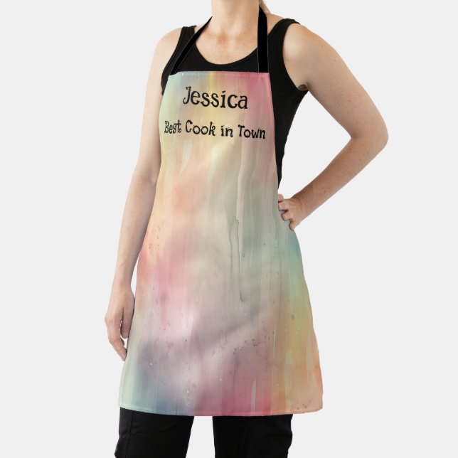 Beautiful Watercolor Effect in Minimalism Pastels  Apron (Insitu)