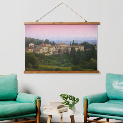 Beautiful Watercolor Effect Tuscany Italy  Hanging Tapestry