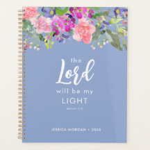 Beautiful Watercolor Floral Christian Planner