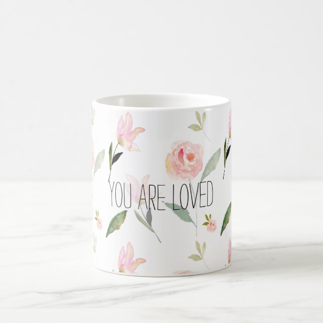 Beautiful Watercolor Floral Coffee Mug (Center)