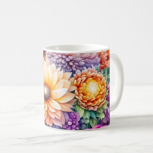 Beautiful Watercolor Floral Coffee Mug