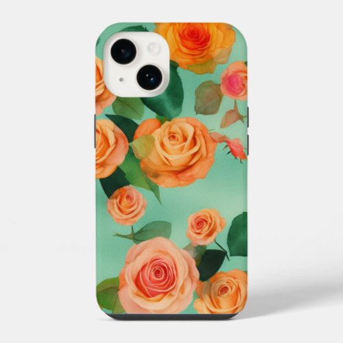 Beautiful watercolor floral design Boho_inspired  iPhone 14 Case