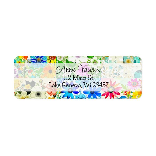 Beautiful Watercolor Floral Label (Front)