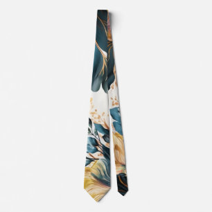 Beautiful watercolor floral neck tie