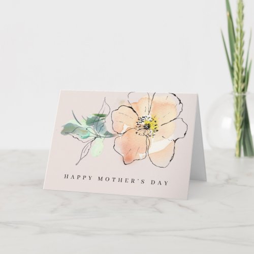 Beautiful Watercolor Flower Happy Mothers Day Card