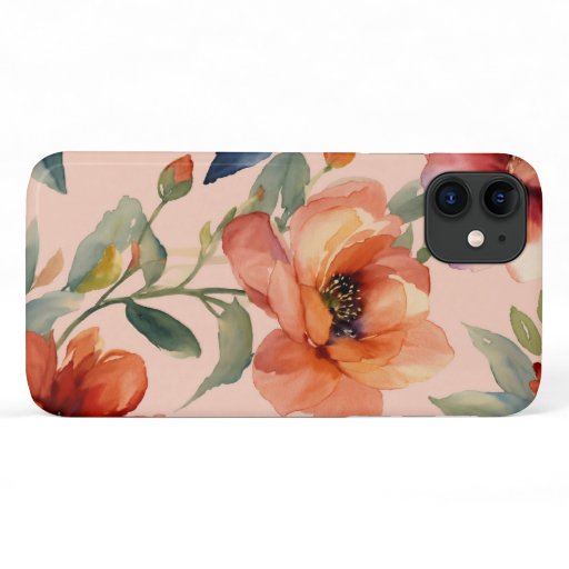 beautiful watercolor flower iphone cover