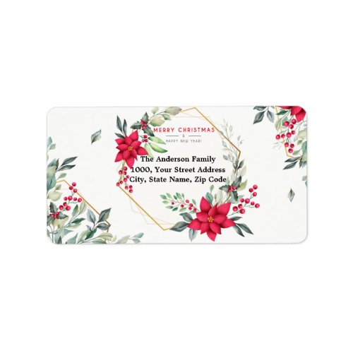 Beautiful Watercolor  Flower Return Address Label