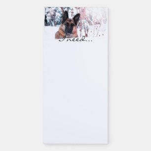 Beautiful Watercolor German Shepherd To Do Magnetic Notepad