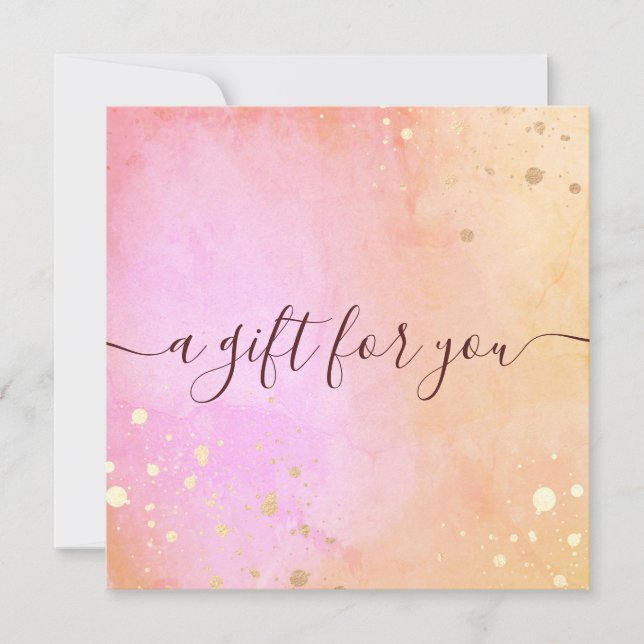 Beautiful Watercolor Gift Certificate (Front)