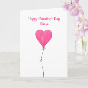 Beautiful Watercolor Heart Valentine's Day card