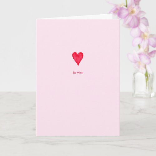 Beautiful Watercolor Heart Valentines Day card