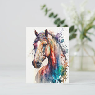 Beautiful Watercolor Horse Greeting Card
