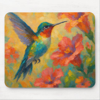 Beautiful Watercolor Hummingbird Mousepad