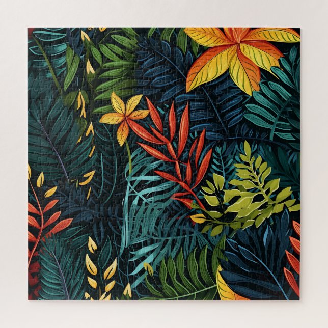 Beautiful Watercolor Jungle Adventure Jigsaw Puzzle (Vertical)