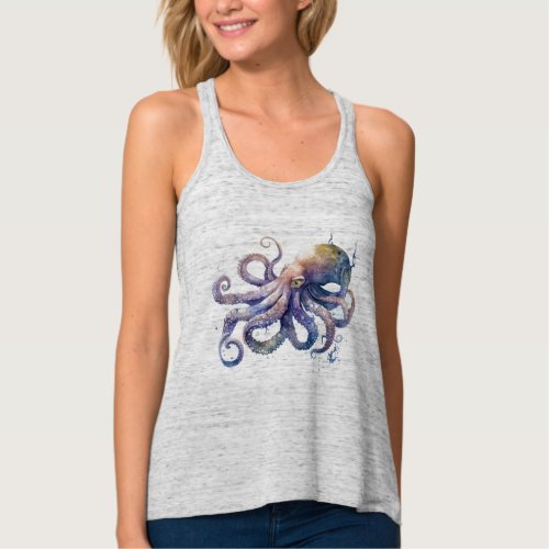 Beautiful Watercolor Octopus  Tank Top