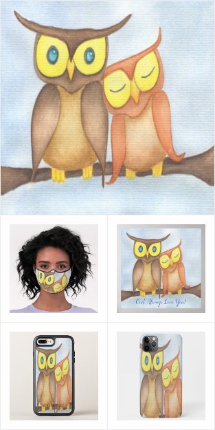 Beautiful Watercolor Owl Lovers Collection