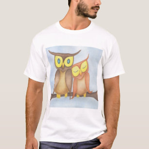 Beautiful Watercolor Owl Lovers T-Shirt