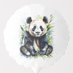 Beautiful Watercolor Panda Bear  Balloon
