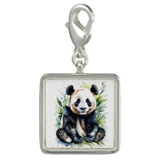 Beautiful Watercolor Panda Bear  Charm