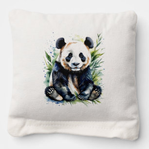 Beautiful Watercolor Panda Bear Cornhole Bags