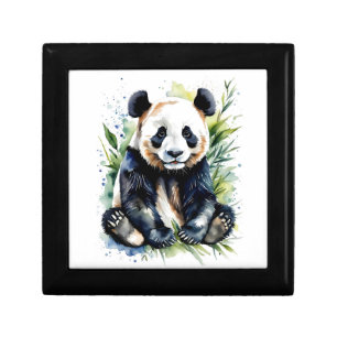 Beautiful Watercolor Panda Bear  Gift Box