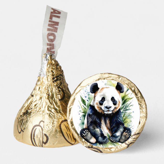 Beautiful Watercolor Panda Bear  Hershey®'s Kisses® (Front)