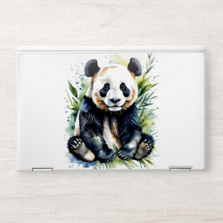 Beautiful Watercolor Panda Bear HP Laptop Skin