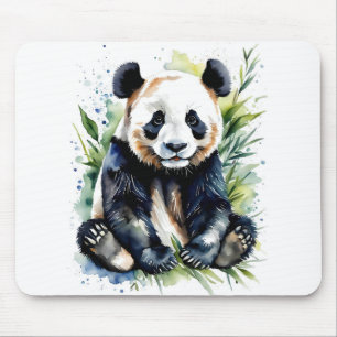 Beautiful Watercolor Panda Bear  Mouse Pad