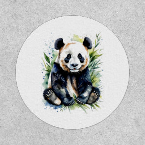 Beautiful Watercolor Panda Bear  Patch