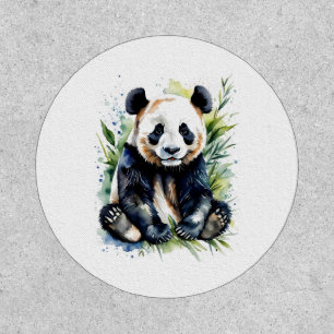 Beautiful Watercolor Panda Bear  Patch