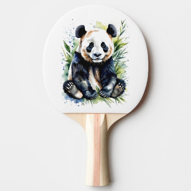Beautiful Watercolor Panda Bear  Ping Pong Paddle (Front)