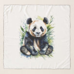 Beautiful Watercolor Panda Bear  Scarf<br><div class="desc">Adorable little panda bear sitting</div>