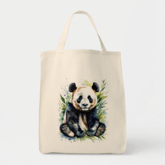 Beautiful Watercolor Panda Bear  Tote Bag