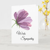 Beautiful Watercolor Purple Flower Sympathy Card | Zazzle