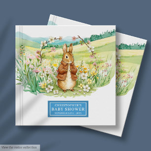 Beautiful Watercolor Rabbit Baby Shower Guest Book