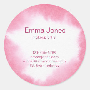 Beautiful Watercolor Rose Classic Round Sticker