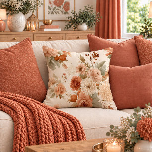 Beautiful Watercolor Rusty Shabby Chic Pillow Art