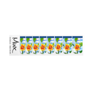 Beautiful watercolor Sunflower painting  Minx Nail Wraps