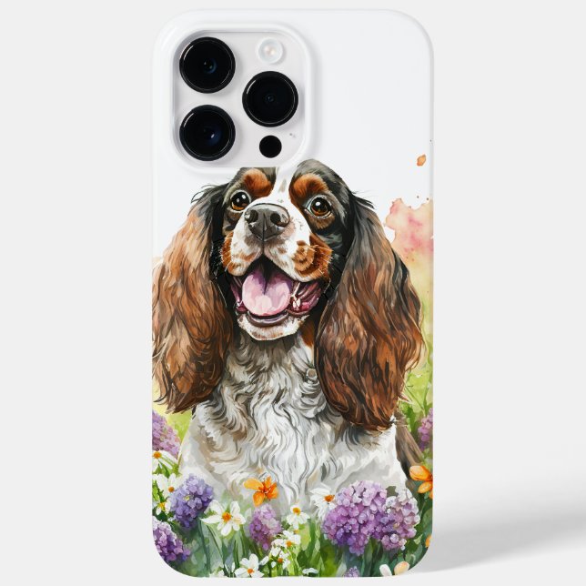 BEAUTIFUL WATERCOLOR TAN WHITE SPRINGER SPANIEL Case-Mate iPhone CASE (Back)
