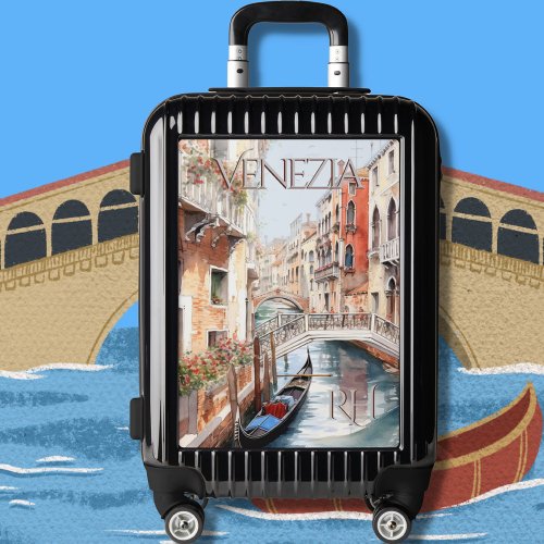 Beautiful Watercolor Venice Canal  Luggage