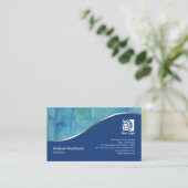 Beautiful Watercolor Wash Architect Business Card (Standing Front)