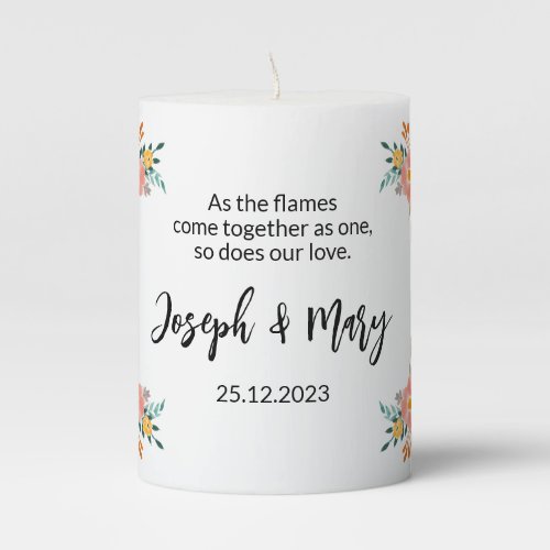 Beautiful Watercolor Wedding Ceremony Unity Candle