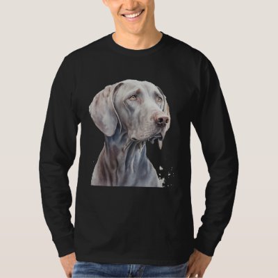 Beautiful Watercolor Weimaraner Portrait T-Shirt