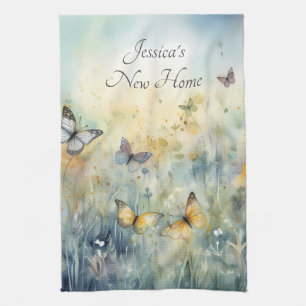 Beautiful Watercolour Butterflies Personalized Kitchen Towel