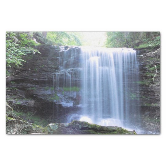 Beautiful Waterfall in Nature Tissue Paper | Zazzle.com