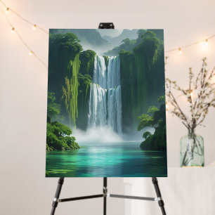 Beautiful waterfall landscape foam board