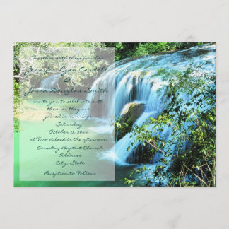 Beautiful Waterfall Outdoor Wedding Invitations