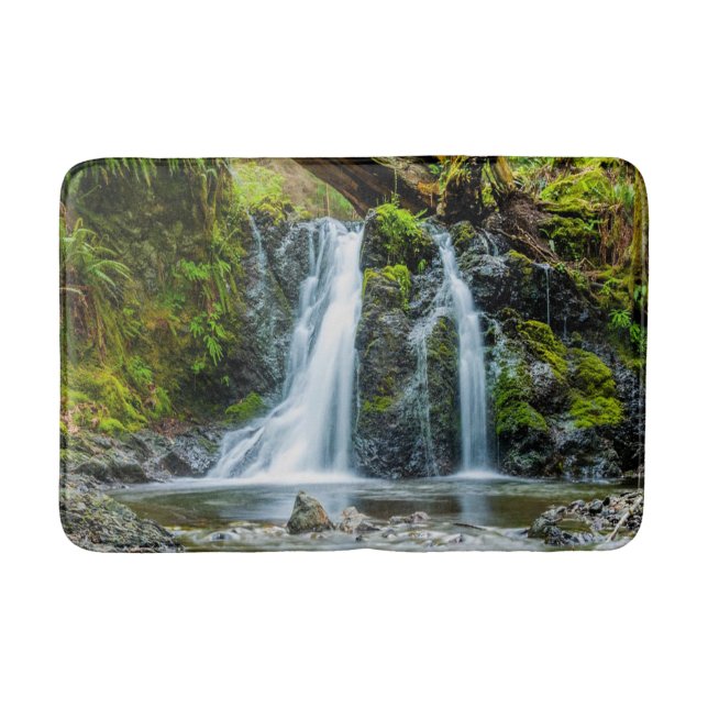Beautiful Waterfall Photo, River, Forest Bathroom Mat (Front)